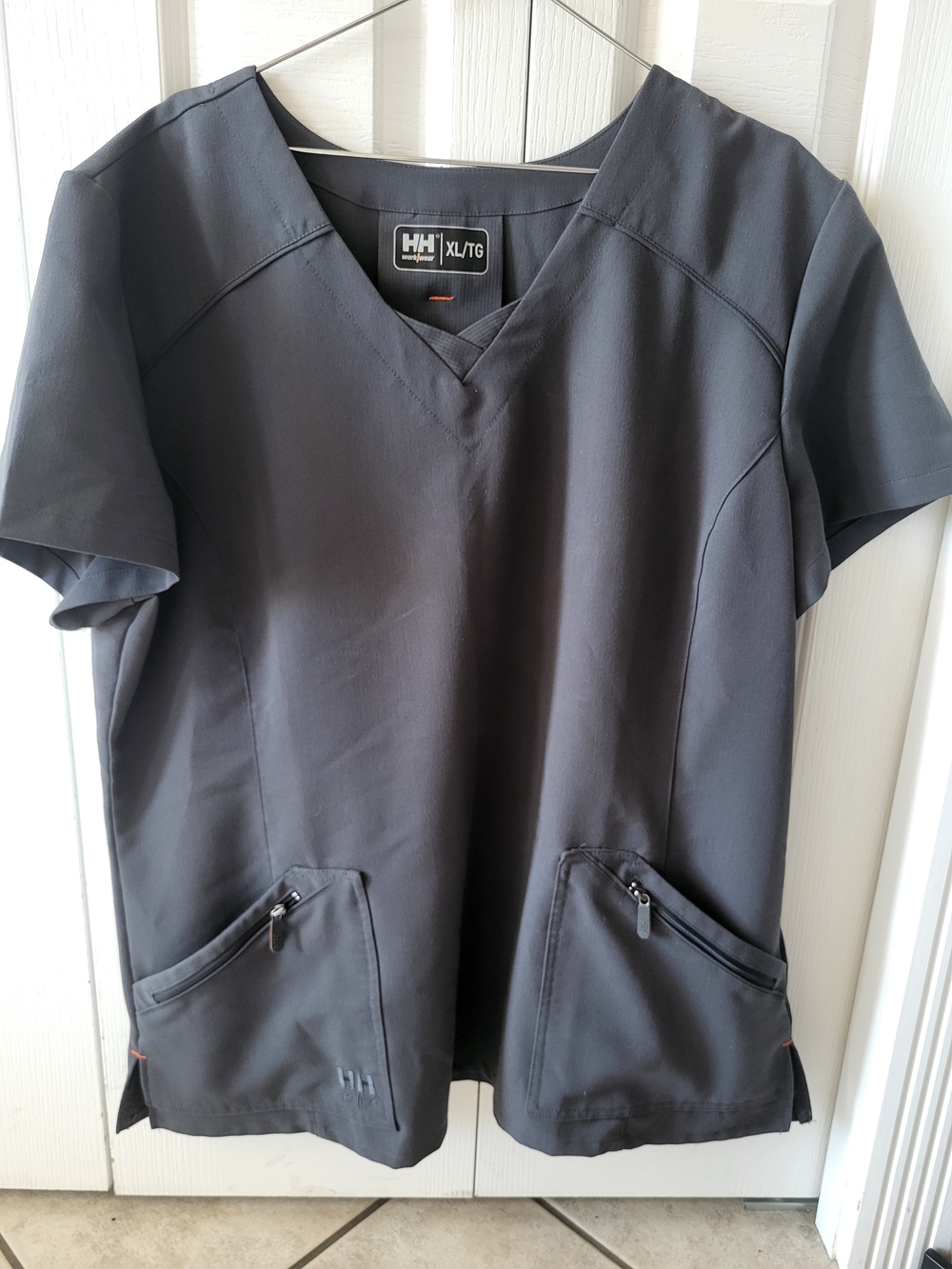 Helly Hansen Charcoal Gray Workwear V-Neck Top